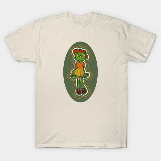 Fall Frog Lady T-Shirt by SaganPie